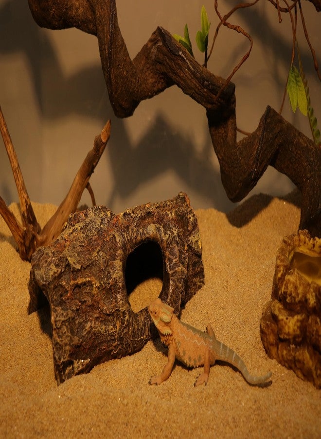 AQUA KT Reptile Climbing Cork Bark Tree Hollow Log Snake Gecko Hide for Terrarium Amphibian Habitat Decoration - Image 2